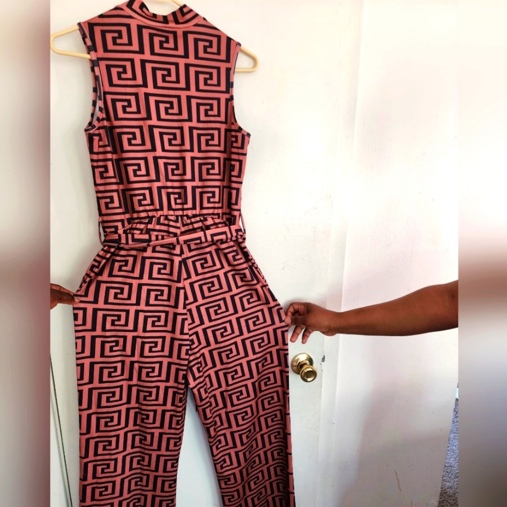 Xinlees Women's Elegant V Neck Jumpsuit
